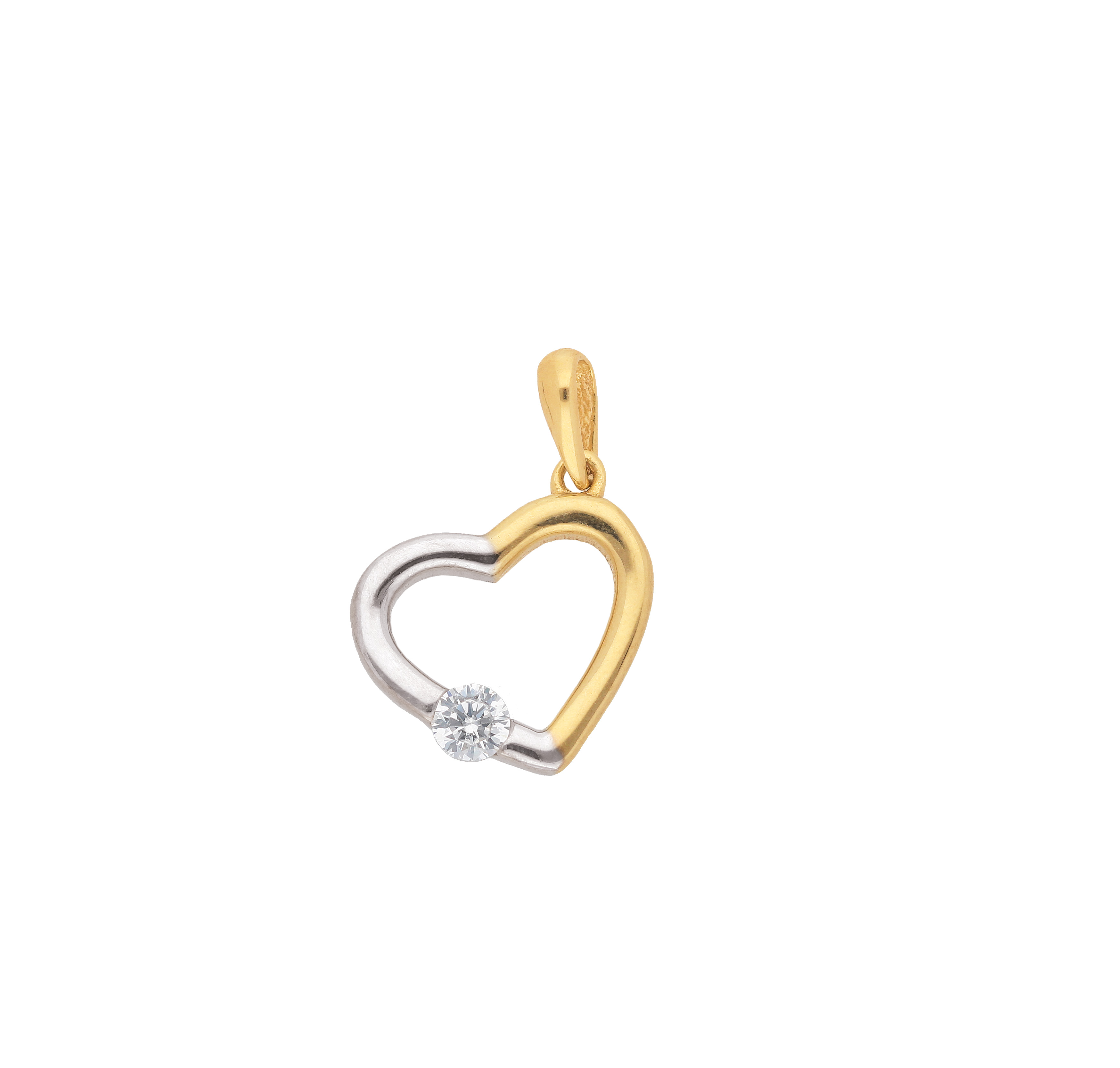 Herz Anhänger aus 333 echt Gold mit Zirkonia