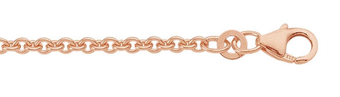 Anker Collier Kette aus 925 Sterling Silber 45 cm rose vergoldet