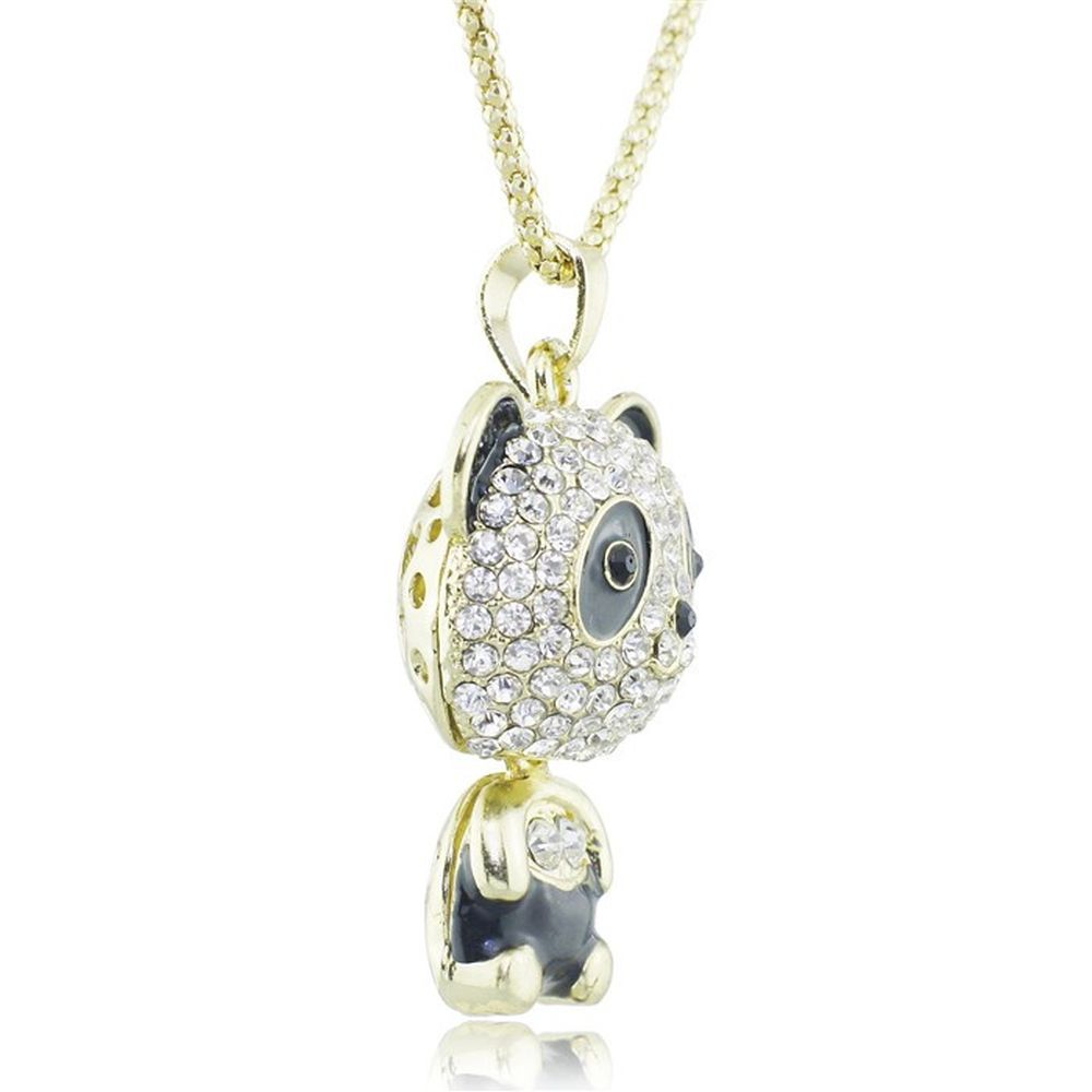 Anhänger Panda mit Strasssteine und Kette