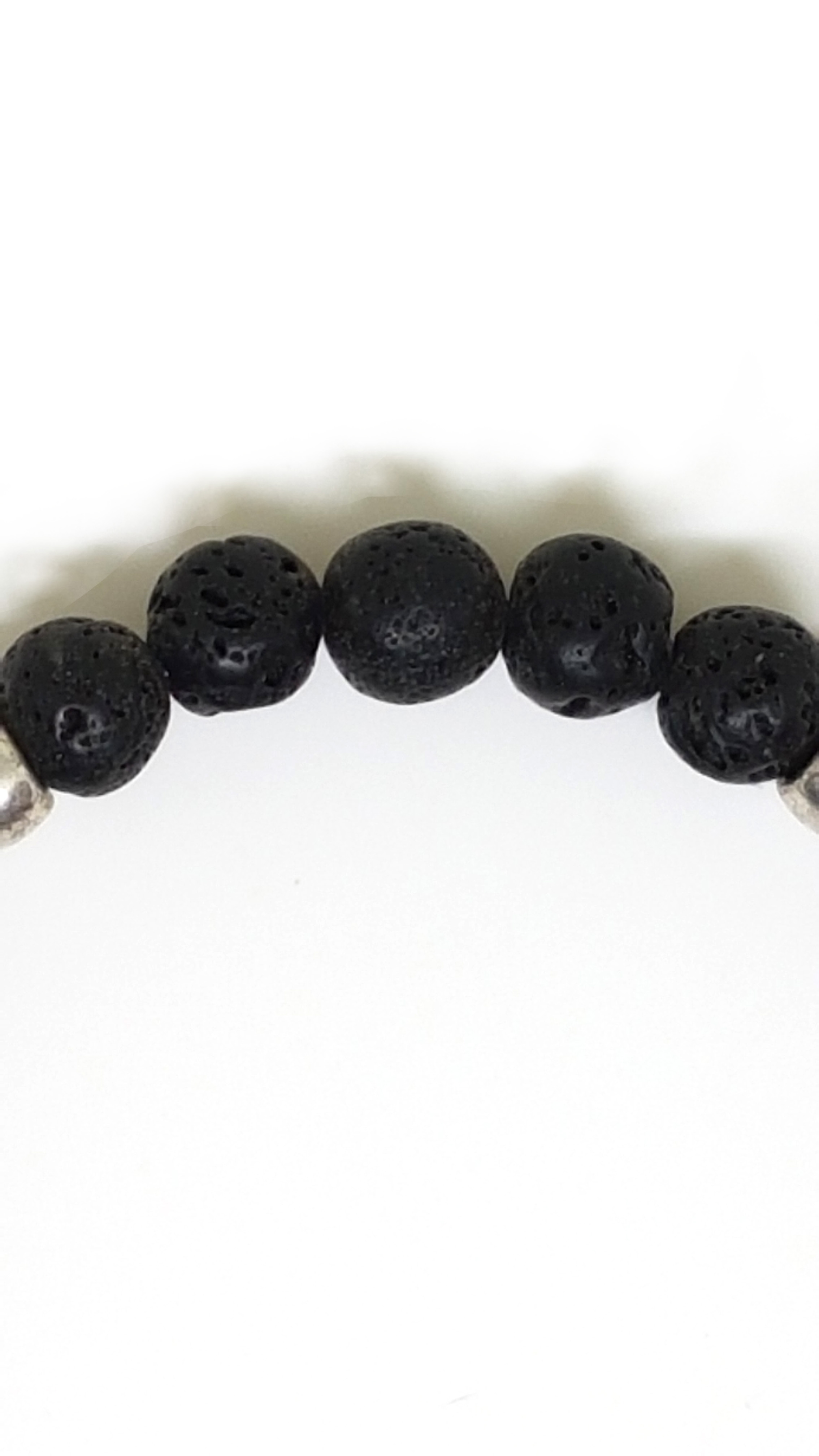 Armband aus echt Leder mit echten Lava Steinen von Lanzarote (Handarbeit)