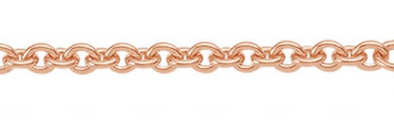 Anker rund Collier Kette rose vergoldet aus 925 Sterling Silber 42 cm