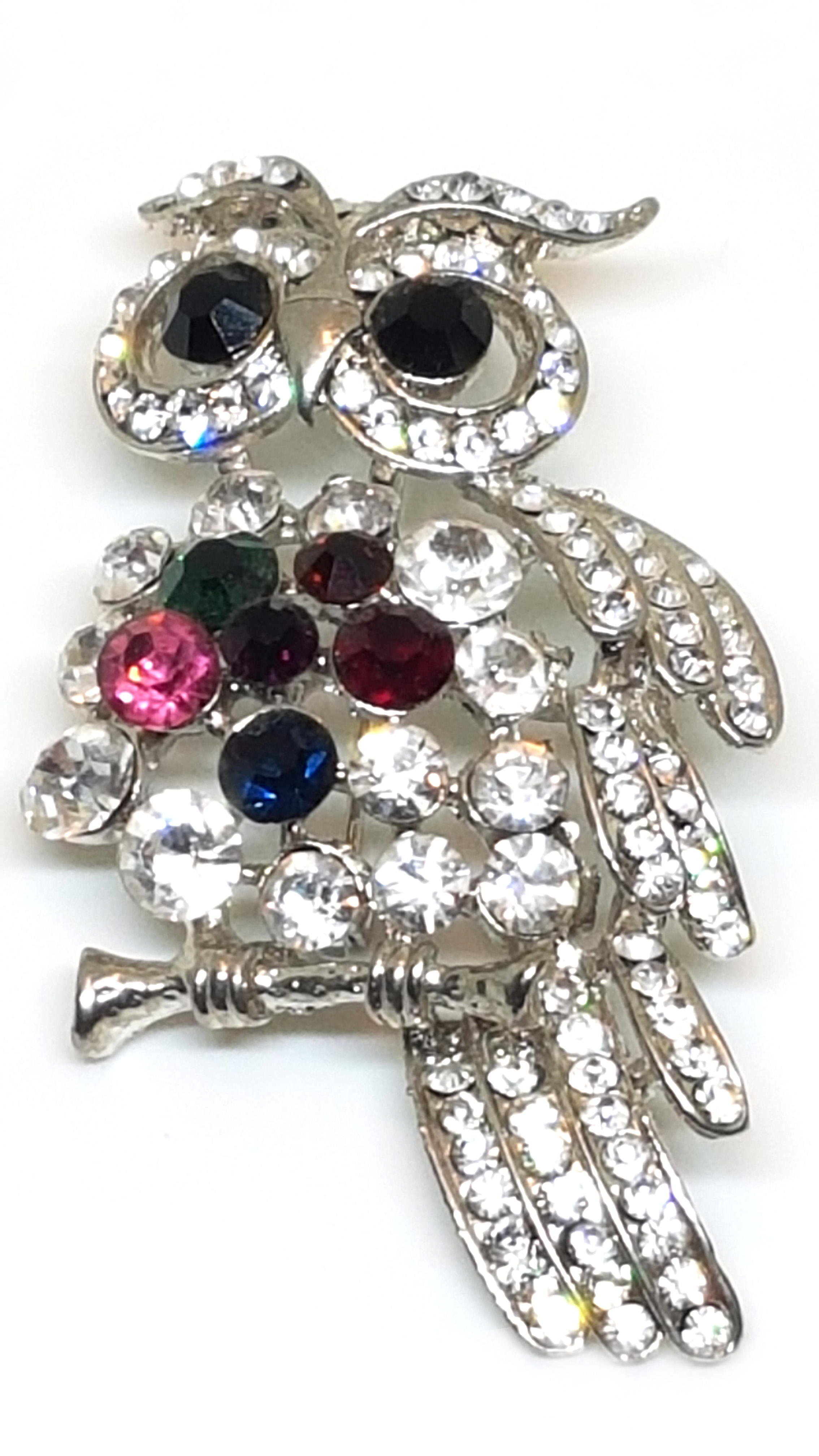 Eule Brosche/Anstecknadel mit Strass