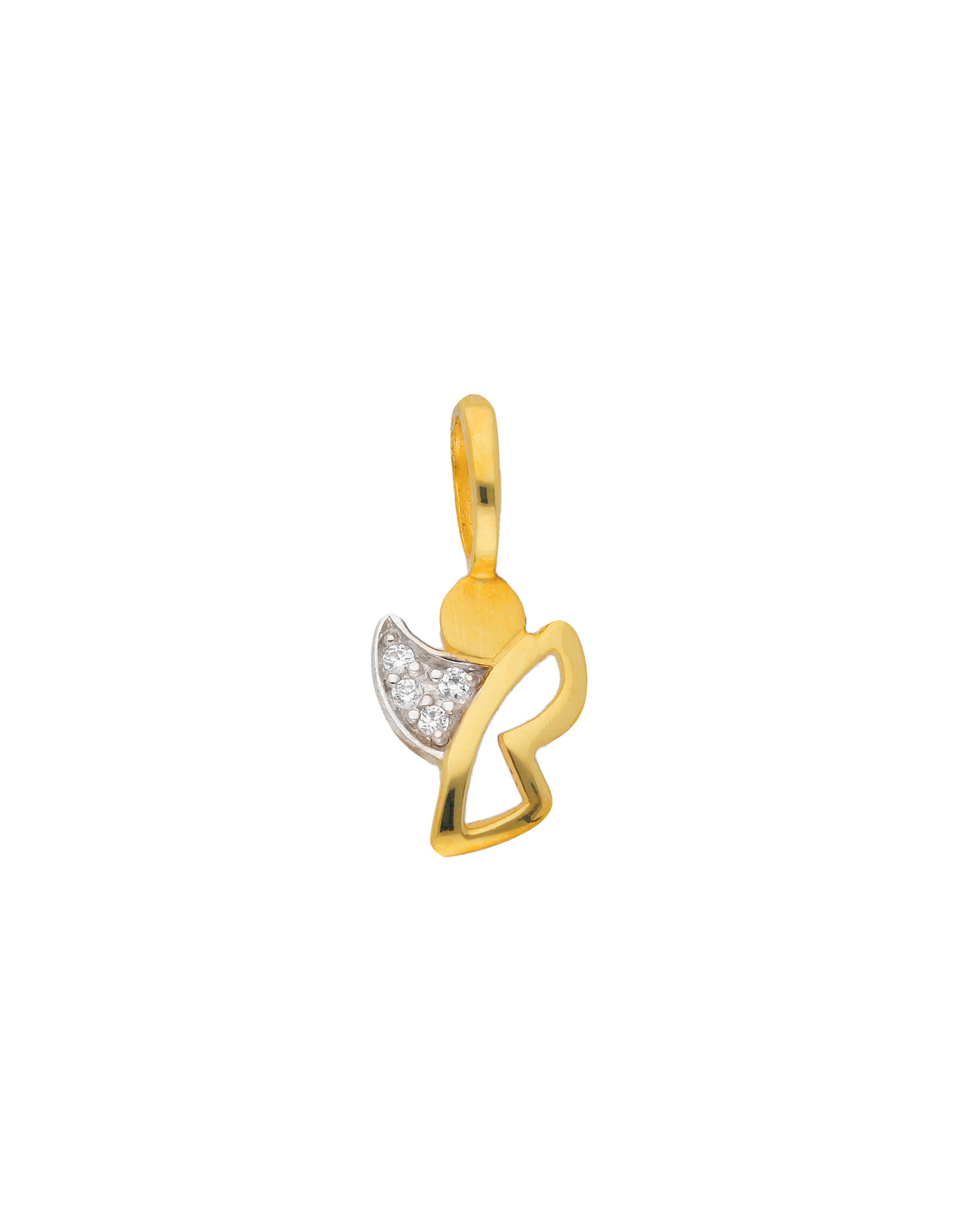 Engel Anhänger aus 333 echt Gold mit Zirkonia