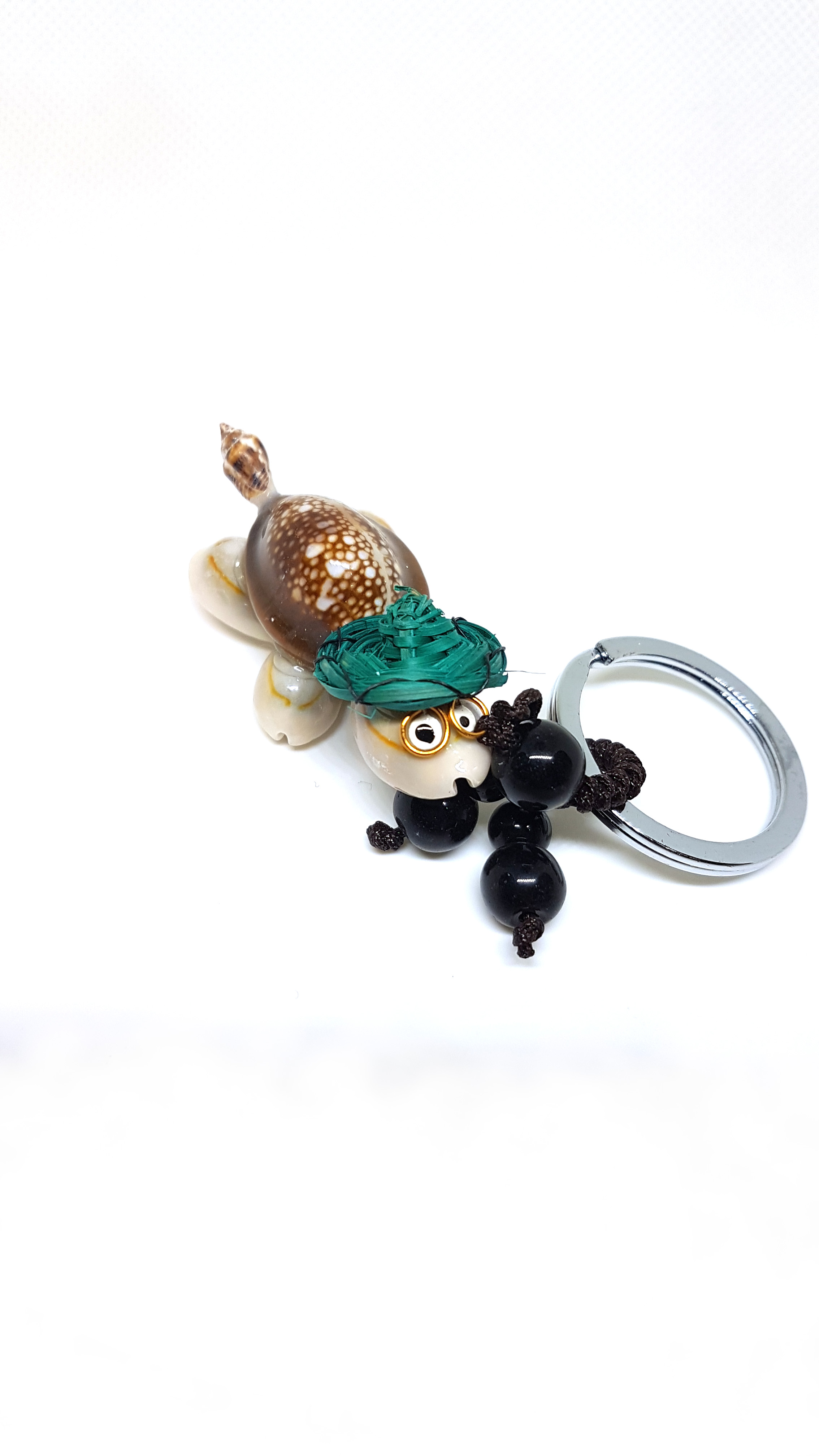 Schildkröte Schlüsselanhänger,Taschenanhänger aus echten Muscheln