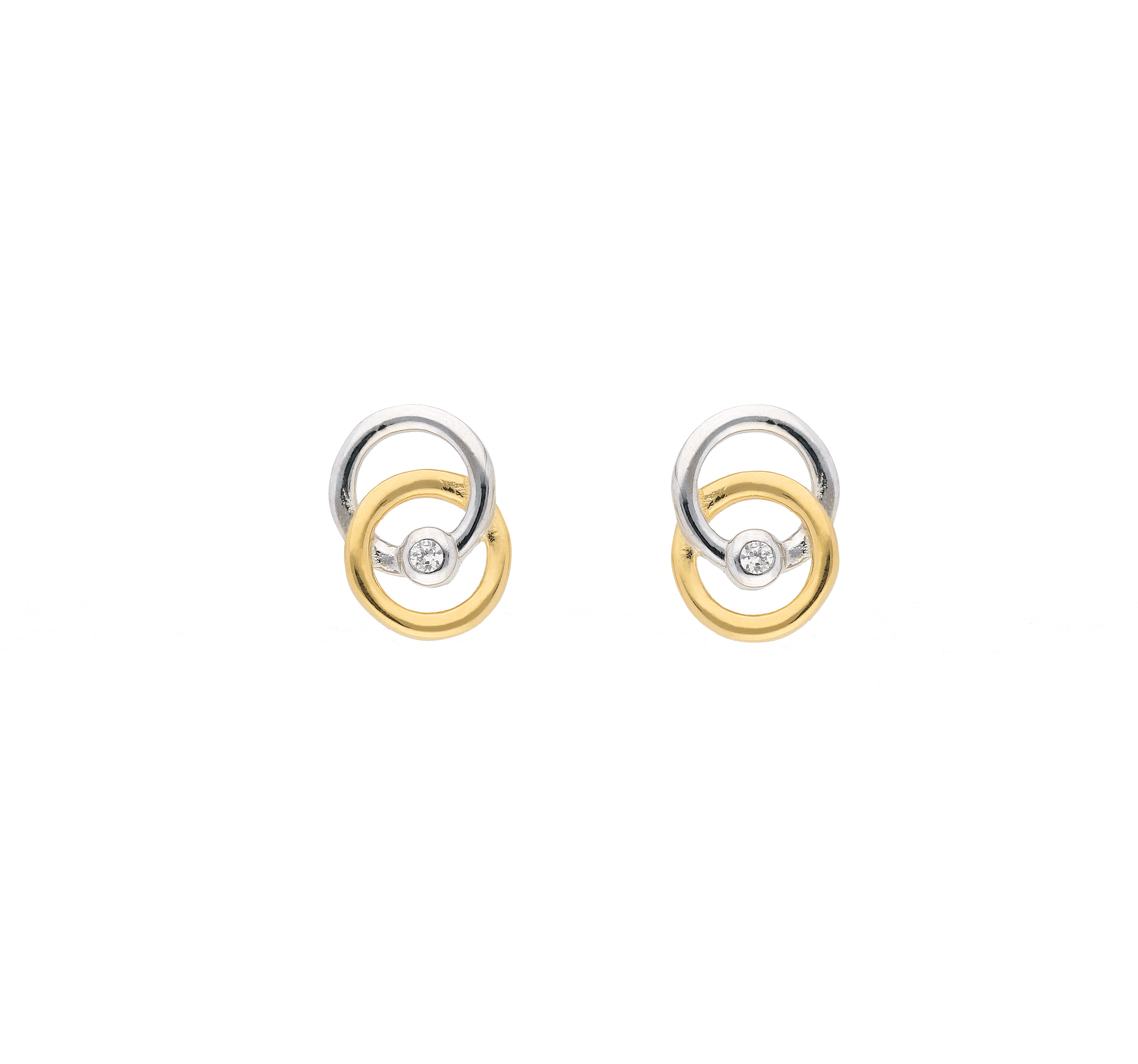 Ohrstecker mit Zirkonia aus 333 Gold 8 Karat rhodiniert