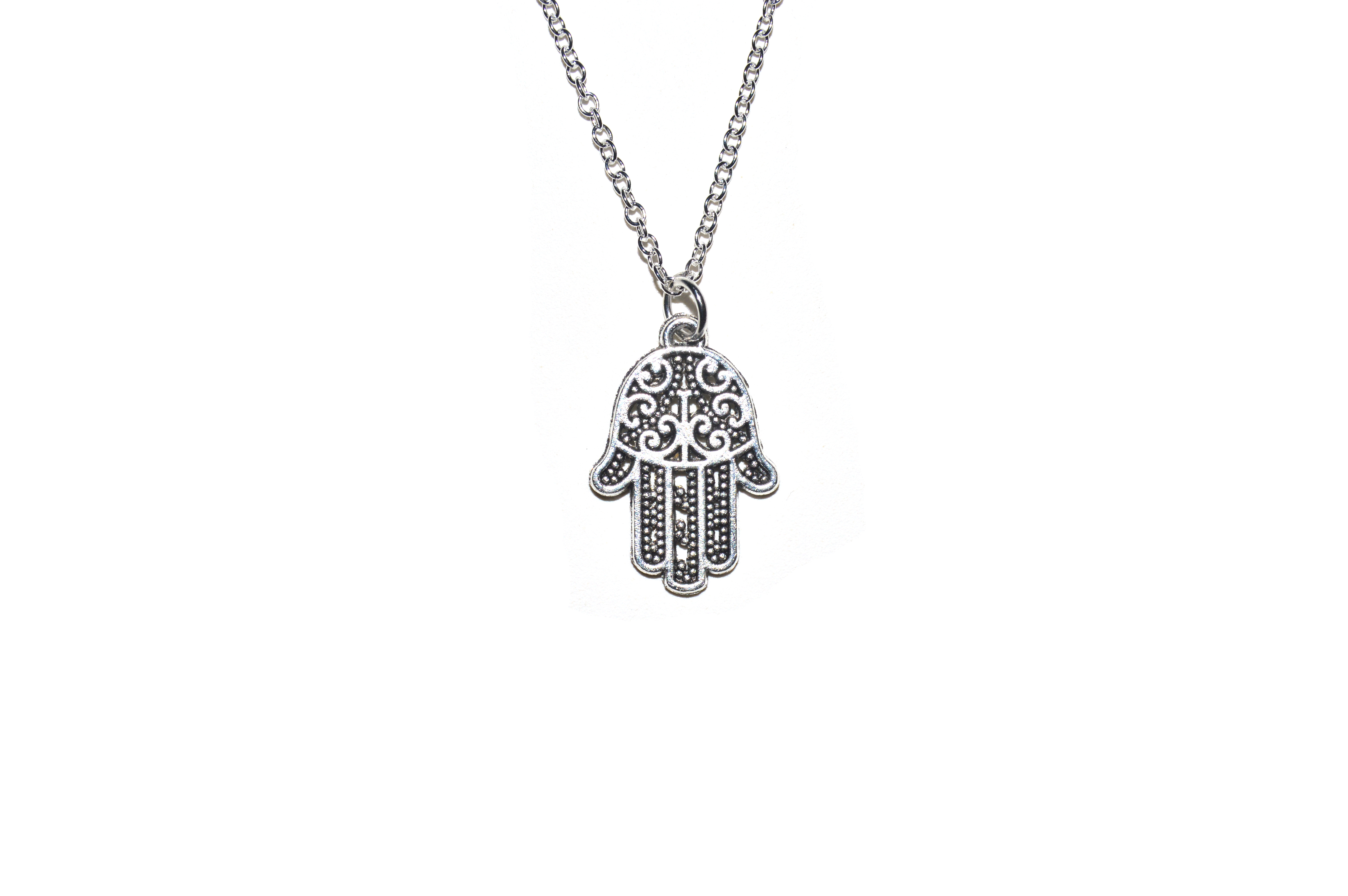 Fatimas Hand Anhänger mit Silber Kette 45cm